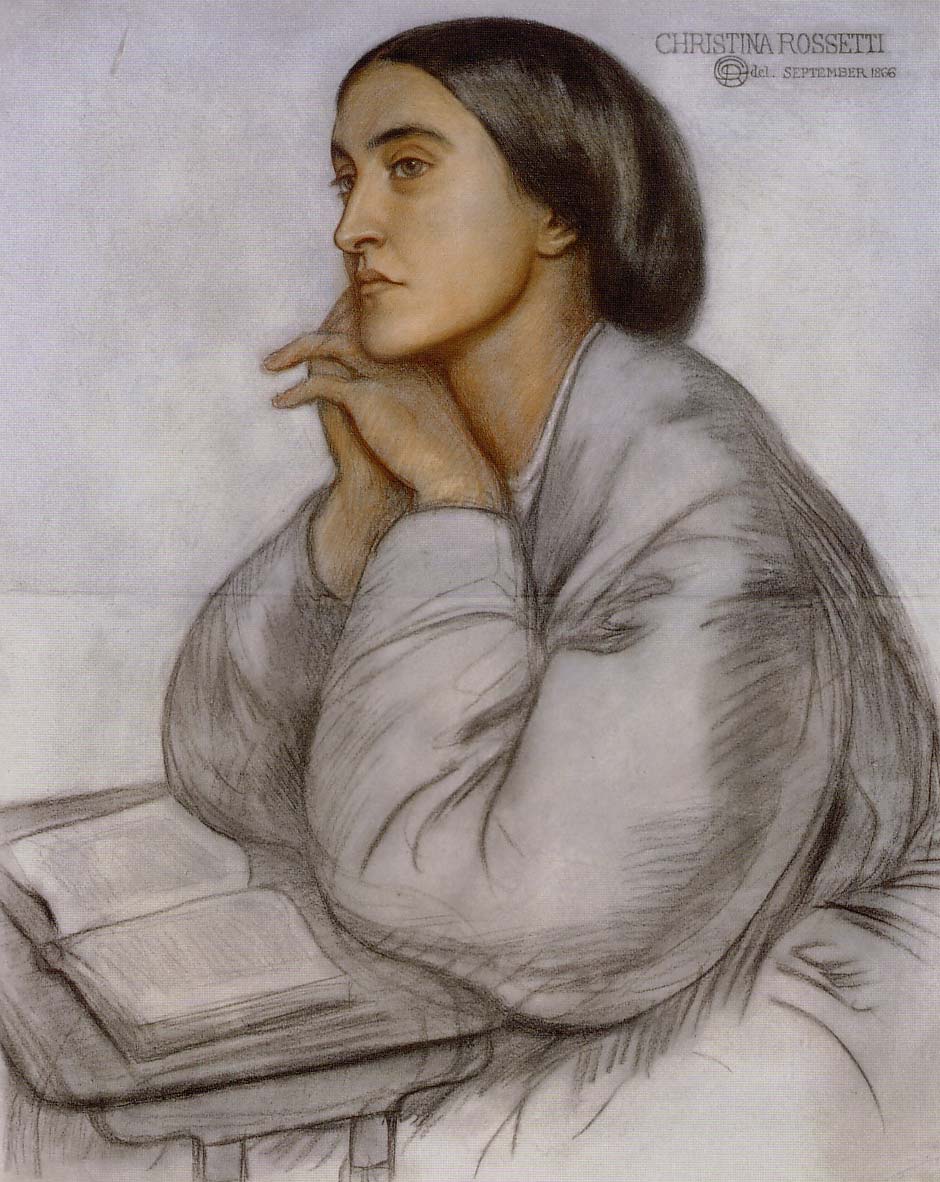 Portrait of Christina Rossetti by Dante Gabriel Rossetti, 1866