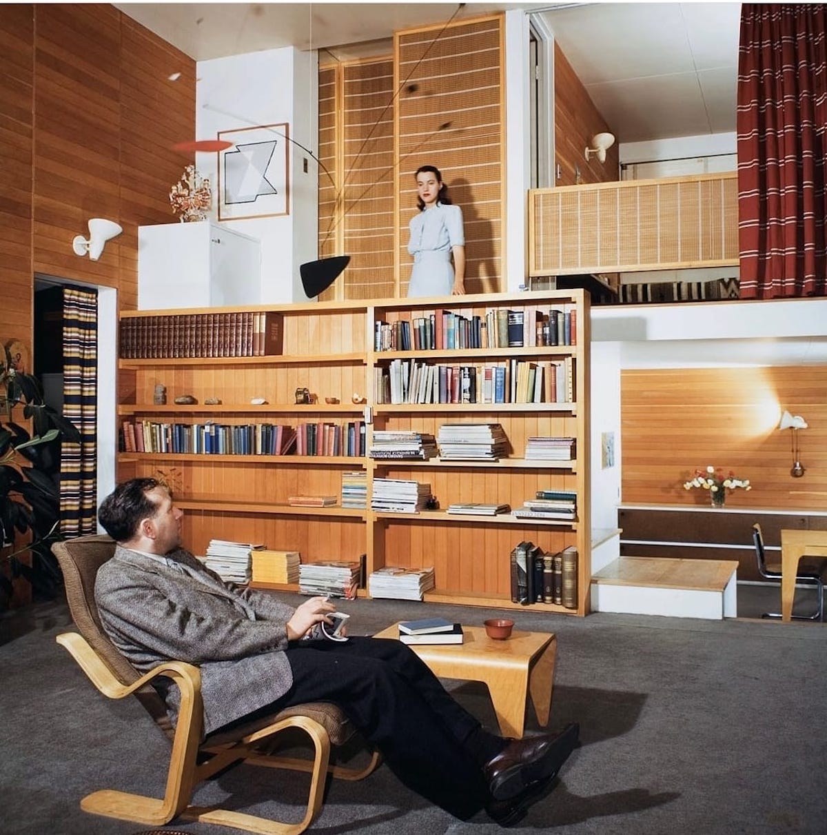 Marcel Breuer and his wife Connie in their Lincoln home in 1939
