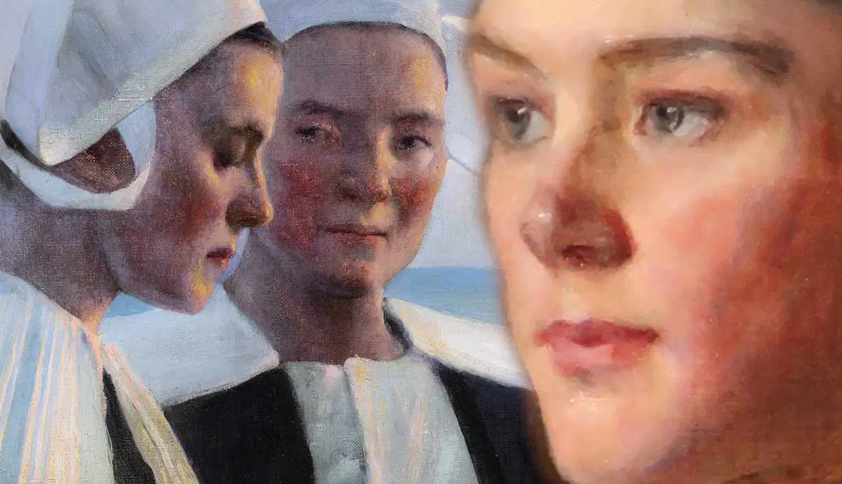 Cecilia Beaux, Twilight Confidences 1888, and self portrait, 1894